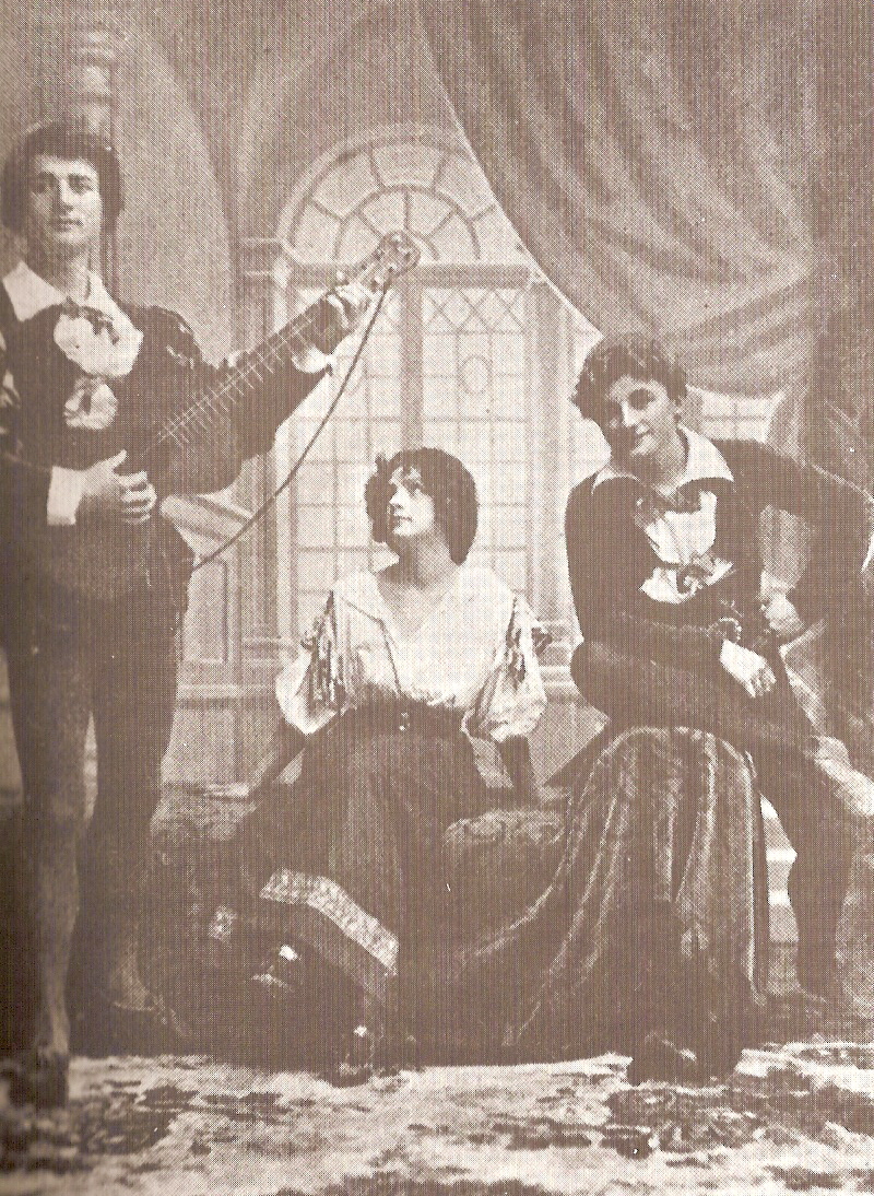 Scenebillede fra "Renæssance   af H. Drachmann, 1901